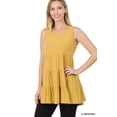 thumbnail image 1 of Zenana Women & Plus Summer Casual Sleeveless Tiered Ruffle Tunic Peplum Tank Top, 1 of 5