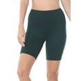 thumbnail image 1 of Zenana Women & Plus Workout Yoga Running Compression Exercise Biker Shorts with Side Pockets, 1 of 3