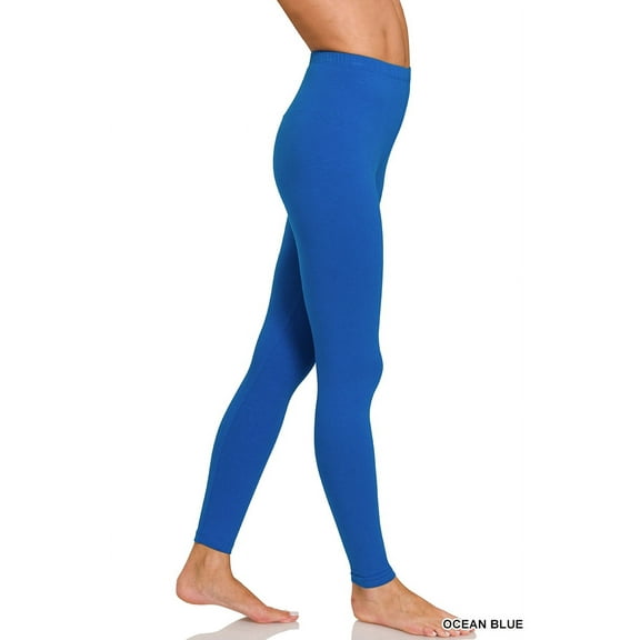 Zenana Women Premium Cotton High Waist Full Ankle Length Leggings
