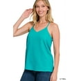 thumbnail image 1 of Zenana Women's Adjustable Spaghetti Strap V-Neck Chiffon Camisole Flowy Tank Top Blouse, 1 of 6