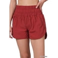 thumbnail image 1 of Zenana Women's Casual Windbreaker Smocked Waistband Running Active Gym Shorts w/Built-In Inner Brief, 1 of 5