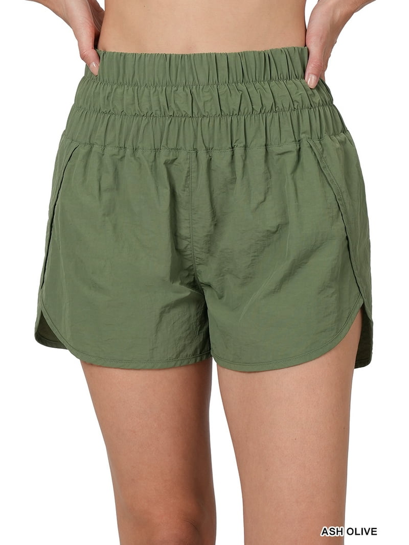 【PORTERNA】Henne towel shorts Zenana Women's Plus Size Windbreaker Gym Shorts w/Inner
