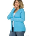 thumbnail image 1 of Zenana Women's Classic Front V-Neck Thin Snap Button Down Long Sleeve Ribbed Knit Cardigan, 1 of 4