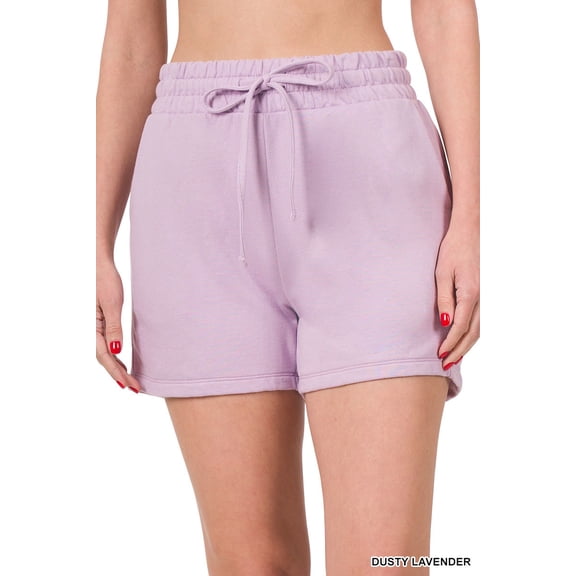 Zenana Women's Drawstring Casual Relaxed Sweat Jogger Bermuda Shorts with Pockets