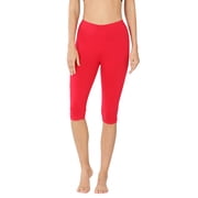 Zenana Women's Essential Basic Cotton Spandex Stretch Below Knee Length 15" Leggings