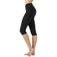 thumbnail image 1 of Zenana Women's Essential Basic Cotton Spandex Stretch Below Knee Length 15" Leggings, 1 of 4