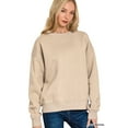 thumbnail image 1 of Zenana Women’s Crew Neck Fleece Long Sleeve Pullover Sweatshirt & Sweatpant Set – Cozy Lounge & Casual Wear, 1 of 7