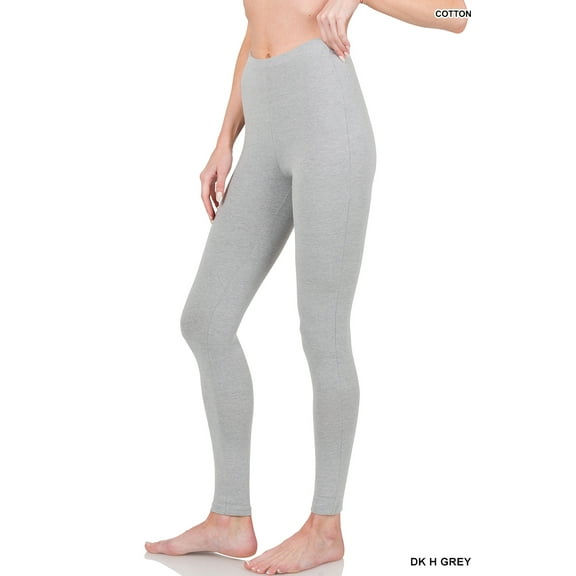 Zenana Women's High Waist Full Ankle Length Premium Thick Cotton Leggings
