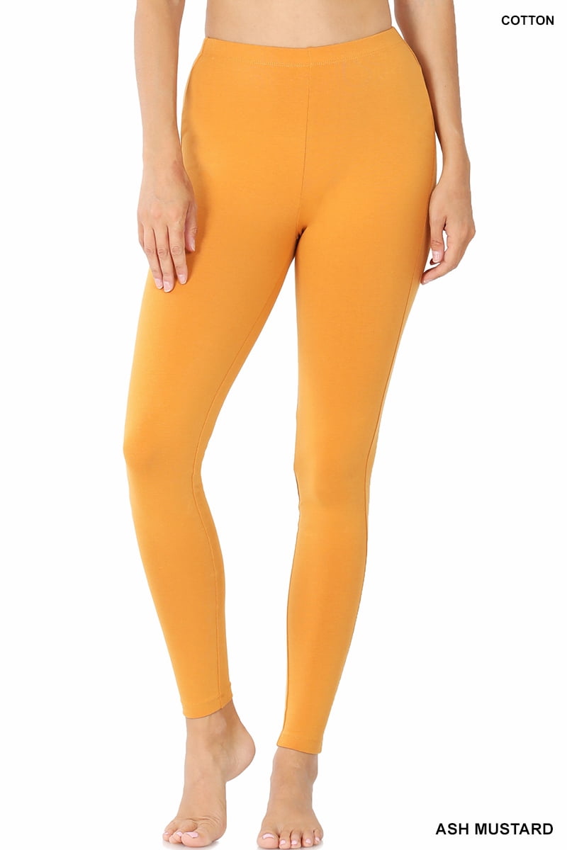 Zenana Women's High Waist Full Ankle Length Premium Thick Cotton