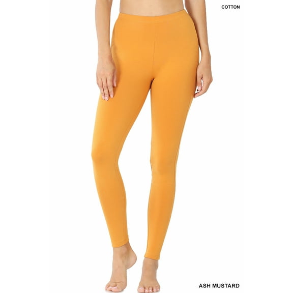 Zenana Women's High Waist Full Ankle Length Premium Thick Cotton Leggings