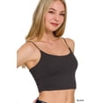 thumbnail image 1 of Zenana Women's & Juniors Double Layered Spahgetti Strap Scoop Neck Cami Cropped Bra Tank Top, 1 of 4