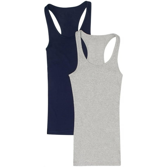 Zenana Women's & Plus Ribbed Cami Racerback Workout Cotton Tank Tops