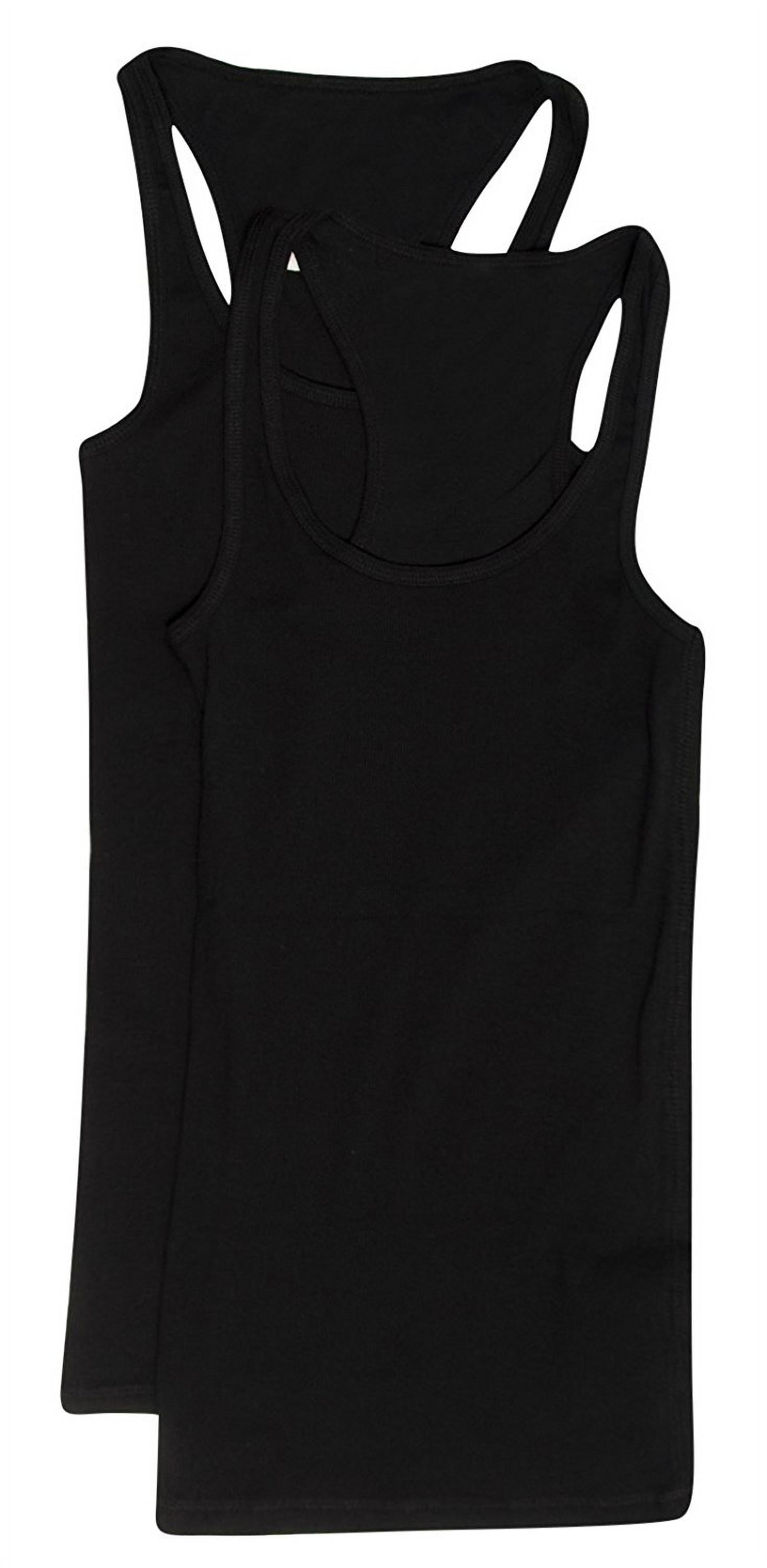 トップス Cotton ribbon tank andmary black Cotton ribbon tank