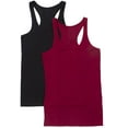 thumbnail image 1 of Zenana Women's & Plus Ribbed Cami Racerback Workout Cotton Tank Tops, 1 of 3