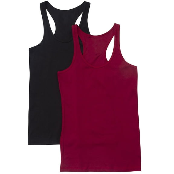 Zenana Women's & Plus Ribbed Cami Racerback Workout Cotton Tank Tops