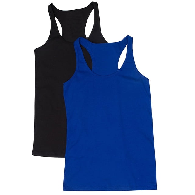 Zenana Women's & Plus Ribbed Cami Racerback Workout Cotton Tank Tops