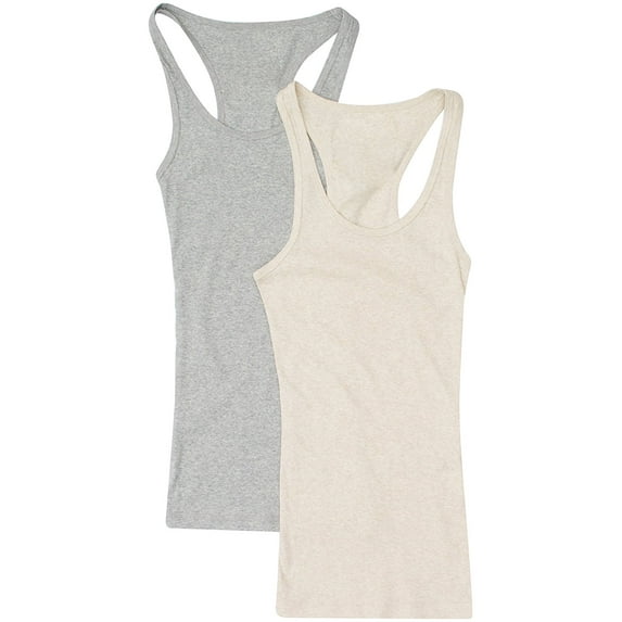 Zenana Women's & Plus Ribbed Cami Racerback Workout Cotton Tank Tops