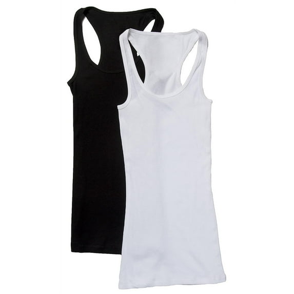 Zenana Women's & Plus Ribbed Cami Racerback Workout Cotton Tank Tops