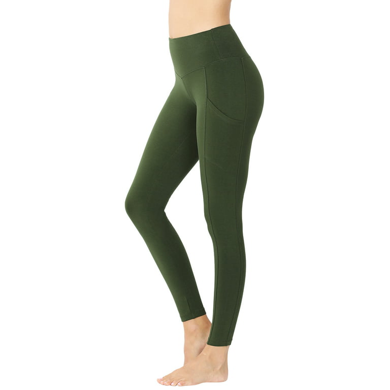 Zenana Long Leggings Yoga Pants Cotton Stretch S-XL Plus 1X-3X