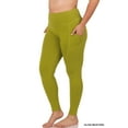 thumbnail image 1 of Zenana Women's & Plus (S-3X) Casual Cotton Stretch Active Wide Waistband Tight Leggings with Pockets, 1 of 5