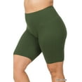 thumbnail image 1 of Zenana Women’s Plus Size Brushed Wide Waistband Outseam Biker Regular Size Shorts – Soft & Stretchy Everyday Comfort, 1 of 4
