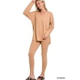 thumbnail image 1 of Zenana Women's Plus Size Soft Brushed Fabric V-Neck Long Sleeve Top & Leggings - 2 Pieces Set, 1 of 6