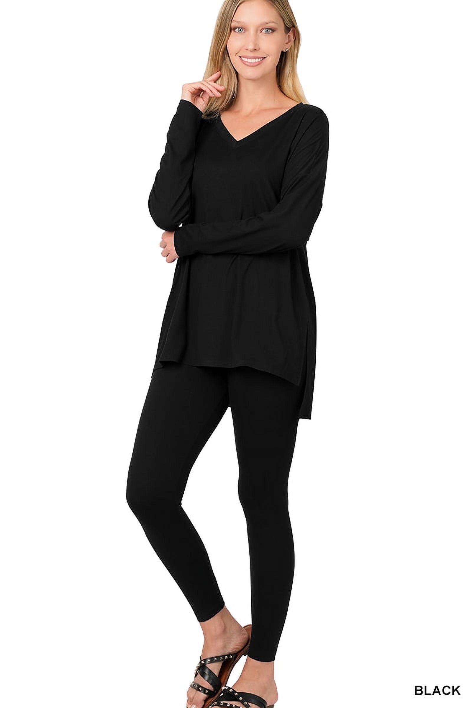 Plus Ribbed Mock Neck Long Sleeve Top & Leggings Set main image 0