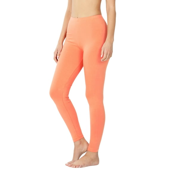 Zenana Women's Premium Cotton High Waist Full Ankle Length Leggings