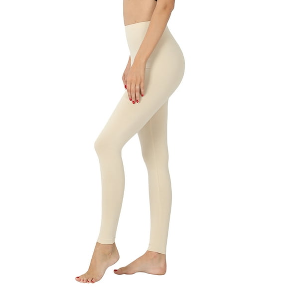 Zenana Women's Premium Cotton High Waist Full Ankle Length Leggings