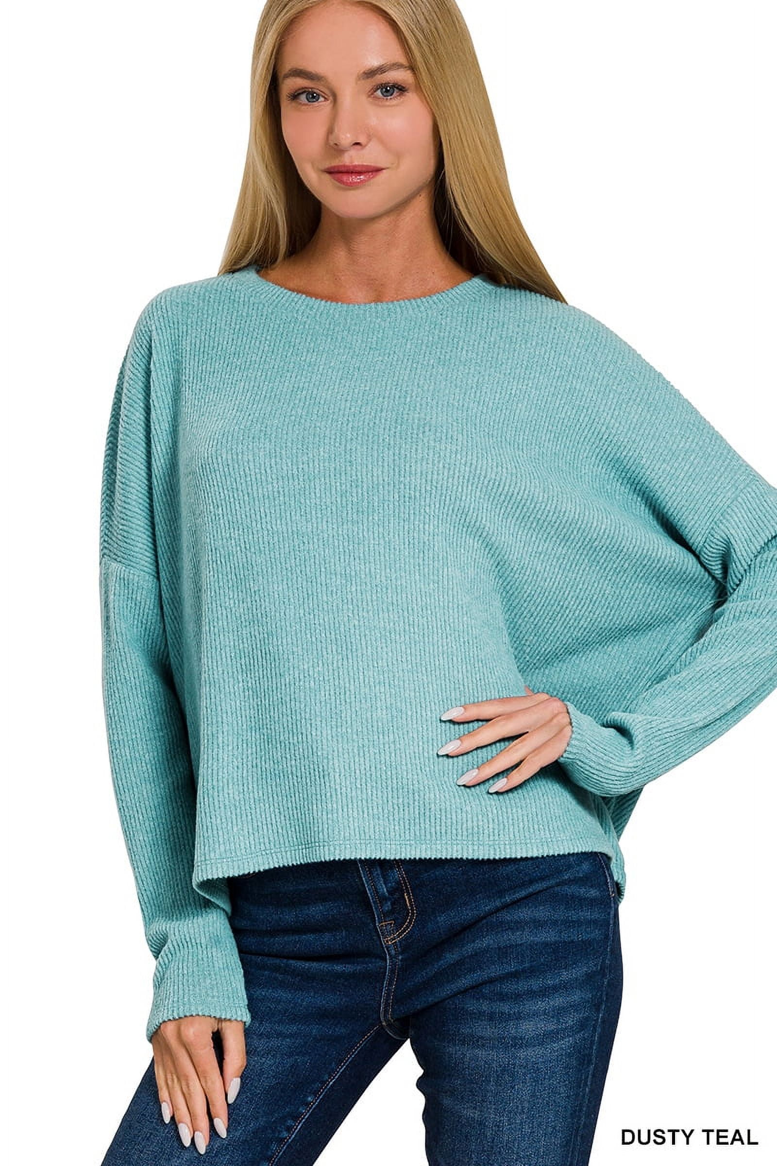 Green Ribbed Sweater - Doman Sleeve Sweater - Pullover Sweater - Lulus