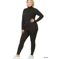 thumbnail image 1 of Zenana Women's Soft Fabric Mock Neck Long Sleeve Top & Leggings - 2 Pieces Tracksuit Set, 1 of 3