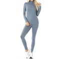 thumbnail image 1 of Zenana Women's Soft Fabric Mock Neck Long Sleeve Top & Leggings - 2 Pieces Tracksuit Set, 1 of 5