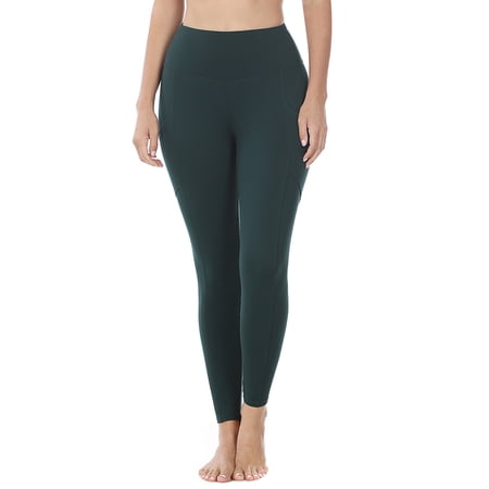 Zenana Women's Soft Wide Waistband Active Fitness Tight Yoga Pants Leggings with Pockets