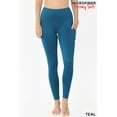 thumbnail image 1 of Zenana Women's Soft Wide Waistband Active Fitness Tight Yoga Pants Leggings with Pockets, 1 of 4