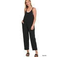 thumbnail image 1 of Zenana Women’s Spaghetti Strap Pocketed Cotton Jumpsuit – Loose Fit, Lightweight & Effortlessly Chic, 1 of 5