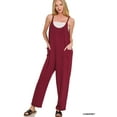 thumbnail image 1 of Zenana Women’s Spaghetti Strap Pocketed Cotton Jumpsuit – Loose Fit, Lightweight & Effortlessly Chic, 1 of 5