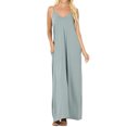 thumbnail image 1 of Zenana Women's V-Neck Draped Jersey Beach Summer Cami Long Maxi Dress with Side Pockets, 1 of 5