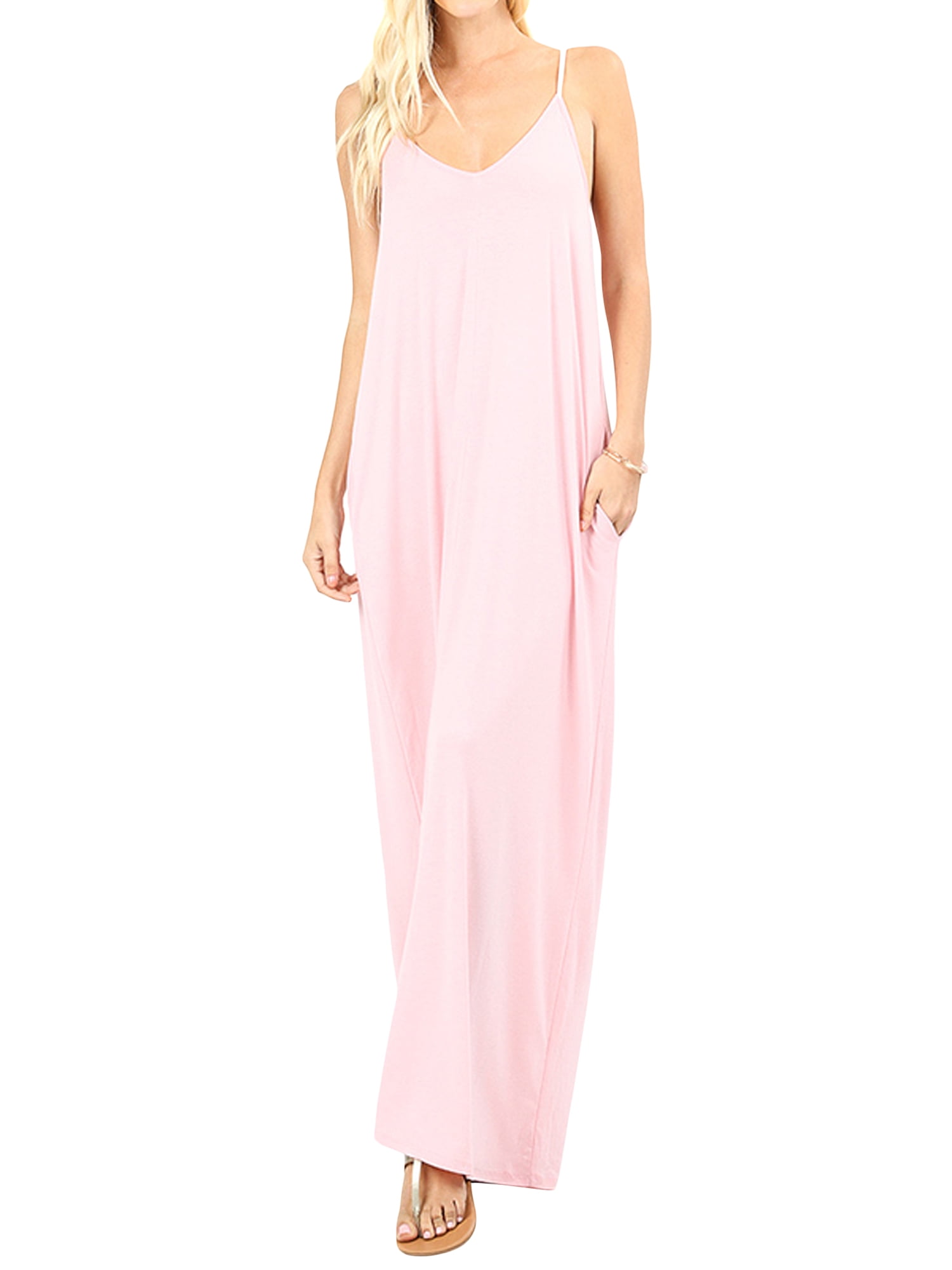 Women Navy Oversized Cotton Maxi Dresses Summer JK1007 main image 1