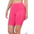 thumbnail image 1 of Zenana Women's Workout Yoga Running Compression Exercise Biker Shorts with Side Pockets, 1 of 4