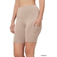 thumbnail image 1 of Zenana Women's Workout Yoga Running Compression Exercise Biker Shorts with Side Pockets, 1 of 4