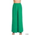 thumbnail image 1 of Zenana Women’s Woven Airflow Elastic Waistband Wide-Leg Loose Fit Pants, 1 of 5