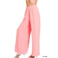 thumbnail image 1 of Zenana Women’s Woven Airflow Elastic Waistband Wide-Leg Loose Fit Pants, 1 of 6