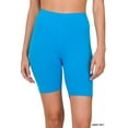 thumbnail image 1 of Zenana Womens & Plus Soft Cotton Stretch Mid Thigh Length Leggings Fitness Sport Biker Shorts, 1 of 4