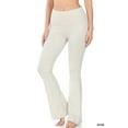 thumbnail image 1 of Zenana Womens & Plus Stretch Cotton Foldover Waist Bootcut Workout Yoga Pants, 1 of 4