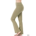 thumbnail image 1 of Zenana Womens & Plus Stretch Cotton Foldover Waist Bootcut Workout Yoga Pants, 1 of 4