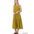 thumbnail image 1 of Zenana's Women & Plus Round Neck Sleeveless A-Line Ruffle Tiered Casual Sun Maxi Dress, 1 of 5