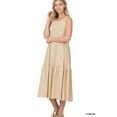 thumbnail image 1 of Zenana's Women & Plus Round Neck Sleeveless A-Line Ruffle Tiered Casual Sun Maxi Dress, 1 of 2
