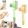 thumbnail image 1 of Zenbrush Cat Comb, Self-Cleaning Pet Comb Grooming Brush, Cat Dog Pet Grooming Brush for Massaging and Cleaning Hairs (Green+Yellow), 1 of 7