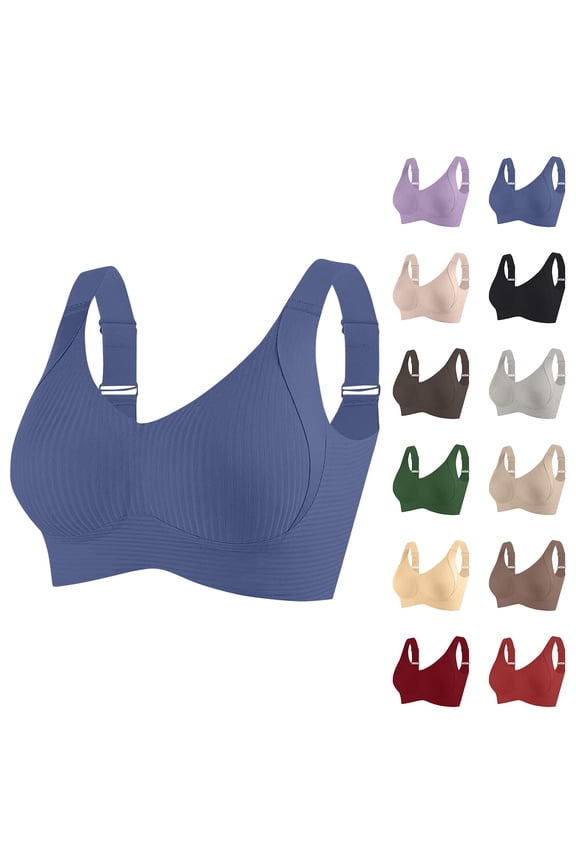 Zenchic Bras for Senior Women, Zenchic Bra, Seamless Sexy Push Up Wireless Bra, Anti Sagging Full Coverage Bralette Pink 34