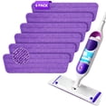 thumbnail image 1 of ZenClean Reusable Microfiber Mop Pads 6 Pack Compatible with SwifferPower Mop for Wet & Dry Floor Cleaning, 1 of 9
